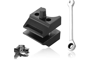 CLKE Écarteur de jambe de suspension, outil d'amortisseur de voiture, écarteur de jambe de suspension, outil d'écartement, outil d'écartement de fusée d'essieu pour VW, outil d'écartement, avec 1 clé à vis