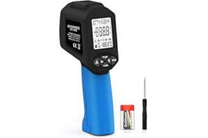 GOYERRNES Infrared Thermometer gun, GR-1880 with D:S=50:1 Non-Contact Infrared Thermometer, Temp Range -50~1880℃（-58~3416°F）IR Temp Gun for HVAC Furnace Pizza Oven, IR Pyrometer (NOT for Human Temp)