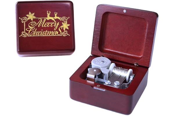 Sinzyo Silent Night Speldosa Vintage Trä Jul Alla hjärtans dag Födelsedagspresent