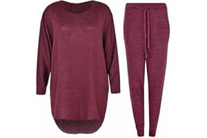 HUBIBUBI 2 Piece Track Suit Set High Low Top and Bottoms Casual Loungewear Ladies High Low Top Size 8-22