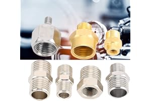 GAESHOW 7pcs Airbrush Adapter Set, Air Brush Fitting Connector Kit with 1/8in and 1/4in BSP male and female connectors for Compressor Airbrush Hose Kit Air Compressor