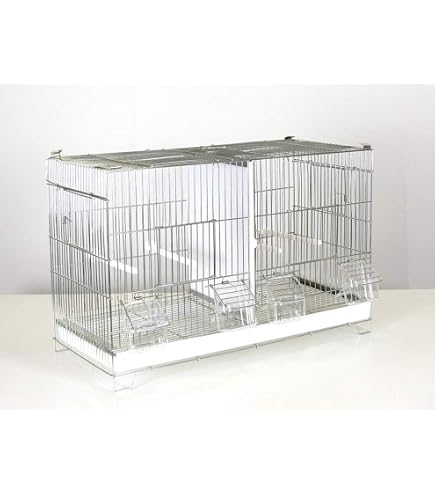 Gabbia Per Uccelli PawHut 94x57x57 Cm, Con Divisorio, 4 Posatoi E Mangiatoie - In Acciaio E PP, Per Pappagallini, Canarini