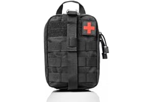 NuCamper Bolsa táctica médica Molle, bolsas de primeros auxilios EMT Rip Away Bolsa médica de utilidad IFAK para actividades al aire libre Suministros médicos