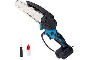 SQUAELTIRS 6 Zoll Mini Akku Kettensäge,Ersatz für Makita 18V Akku BL1830,18V Akku Einhand Kettensäge,für Gartenscheren Baum Holz (Ohne Akku)