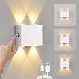 VOMI Applique Da Parete LED A Batteria Con Sensore Touch - 2 Pezzi, Luce Bianca, Dimmerabile, Magnetica E Portatile - Ricaricabile Via USB, 2000 MAh, Per Scale E Camera Da Letto