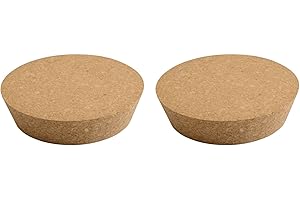 INCREWAY Lot de 2 bouchons coniques en liège de rechange pour bouteilles de vin, bocaux en verre, 130 x 110 x 30 mm