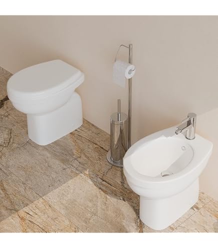 Roca Access WC A Pavimento Per Mobilità Ridotta – Uscita Orizzontale – Collezione Access – Bianco 380x670x865 Mm (Cassetta E Coperchio Esclusi)