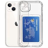 Apple iPhone 13 Mini Kapak Kamera Korumalı Kartlıklı Darbe Emici &Ouml;zellikli Şeffaf Silikon Kılıf