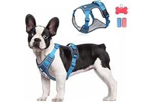 TVMALL Uprząż dla psa, odporna na rozciąganie, uprząż na klatkę piersiową dla małych, średnich i dużych psów, kamizelka robocza, bez ciągnięcia, odblaskowa uprząż taktyczna z uchwytem treningowym, łatwa kontrola
