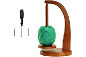 ACTIUSIS Bobinadora de Lana, bobinadora de Hilo Giratorio, Soporte magnético para Carrete de Hilo, para Accesorios de Tejido, Regalos, bobinadora de Hilo, Soporte para Carrete de Hilo (Color Retro)