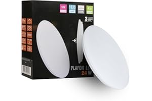 ‎MAXLED, LIGHT IS LED! Maxled, Light is Led! Ceiling Light LED Ceiling Light Diameter 38 cm, 6500 K Bathroom Lamp Round Flat, 24 W 1920 LM Modern Simple Lamp Thin for Bathroom/Balcony/Basement/Bedroom/Hallway/Office