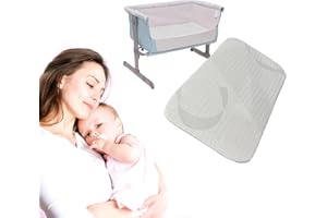 RAYMSTER Next2Me Chicco Baby Bedside Crib Foam Mattress | Compatible With Next To Me Sleeping Toddler Infants Cot Mattresses | Hypoallergenic & Quilted | Breathable Washable Cover (83x50x5 cm)