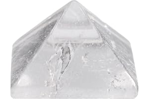 Nupuyai Cristal de Roche Naturelle Mini Pyramide de Pierre Semi-Précieuses Pyramide de Pierres de Quartz en Cristal, Générateur d'énergie en Cristal de Guérison pour décor Reiki FengShui