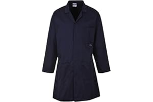 Portwest 2852 Standard Lab Coat Hard Wearing Workwear Lab Coat Navy, X-Large