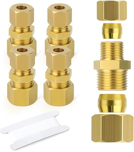 2PZ RACCORDI T DA 1/2 POLLICI OTTONE ALTA PRESSIONE TUBI