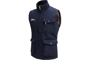 MeiLayM Herren Outdoor Weste mit Vielen Taschen Ärmellose Anglerweste Leicht Atmungsaktiv Ärmellose Jacke Jagd Fotografie Camping Sommer Multifunktionsweste Nylon Angeln Weste