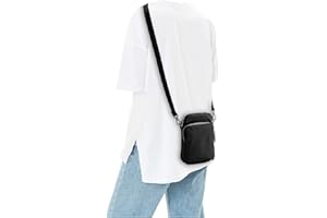 WINSPANSY Mini Borsa Tracolla per Donna,Borsetta Impermeabile Tracolla Donna Piccola per Porta Cellulare da Collo Bag con Cinturino Regolabile Nero