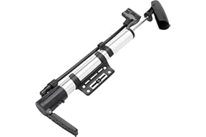 PrimeMatik - Bomba de Aire para inflar Rueda. Mancha infladora de neumático con válcula Presta Schrader Aguja