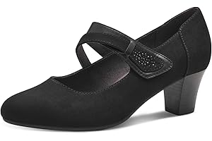 Jana Damen Pumps mit Riemen Mary Jane Vegan