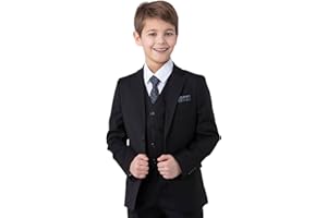 SANDER STELLAN Festlicher Kinderanzug Kommunionanzug Jungen Anzug 6-teilig Schwarz