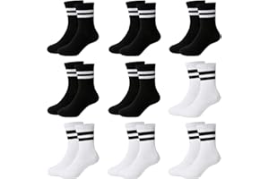 Jeayita 9 Pairs of Socks Boys Children's Sports Socks Children's School Child Socks Tennis Socks Children's Socks