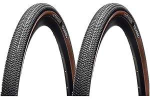 HUTCHINSON TOUAREG -SET DI DUE Pneumatico per ghiaia - Per i percorsi caotici - Resistente e durevole - Cerchietti rigidi - Nero/ Tan - Tubetype - 700 x 40 mm