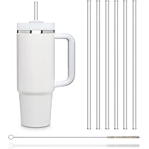 HALM glazen drinkrietjes herbruikbaar - 20 stuks kort recht 10 cm plasticvrije schoonmaakborstel - Vaatwasmachinebestendig - Duurzaam - Glazen rietjes voor shotglazen