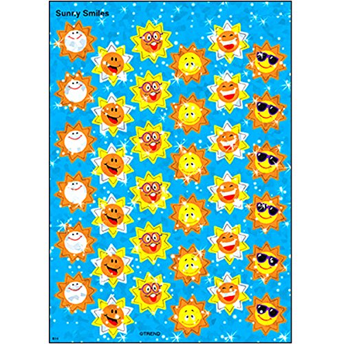 German Trendseller® – 36 x Glitzer Sticker Sonnenschein ┃ – Glitzernde Funkelnde Sonnen – ┃ Sticker Set für Kinder - 3