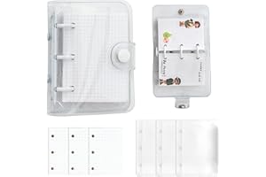 Zasjon cuaderno espiral pequeño, bloc de notas espiral cuaderno de notas tapa blanda cuaderno bobina libreta hojas sueltas cuaderno bolsillo pequeño con funda de pvc para cuaderno, blanco