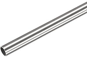 sourcing map 304 Edelstahl Rohr 10mm Außendurchmesser, 300mm Länge Nahtlose Gerade Rundrohr 0.5mm Wandstärke, Industrie Präzision Metallrohr Runde Edelstahlrohr für Geländer Handläufe Basteln
