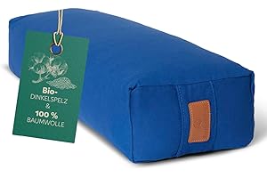 #DoYourYoga Yogabolster »Paravati« 67cm x 13cm | Gefüllt mit Bio-Dinkelspelz (KBA) oder Bio-Buchweizenschalen (KBA) | Yogakissen mit waschbarem Bezug | Sitzkissen & Zafukissen für Yin Yoga
