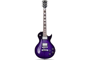 Leo Jaymz SC Series Electric Guitar – Mahogany Body, Laurel Fingerboard, Dual Humbuckers, Tune-O-Matic Bridge, C Neck, 18:1 Tuners(Violet Flame)
