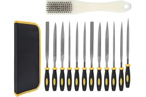 GNHG 14-teiliges Set 4 * 160MM metallfeile Feilen Set, Werkstattfeile Satz, Feilenset Feilensatz inkl. Flachfeile HalbrundRundfeile Nadelfeile für Werkstatt Heimwerken für die grobe Zerspanung