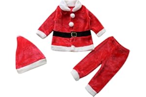 Le SSara Bébé Hiver 3pcs Noël Santa Claus Costume Costume Chapeau + Manteau + Pantalon
