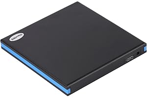 CIpotZIZ External Blu-ray Drive Combo, USB 3.0 Aluminum 3D Blu-ray Disc Player & DVD/CD-RW Burner for Macbook Pro Air and Ultra Notebook PC Desktop Computer,Plug and Play,Black