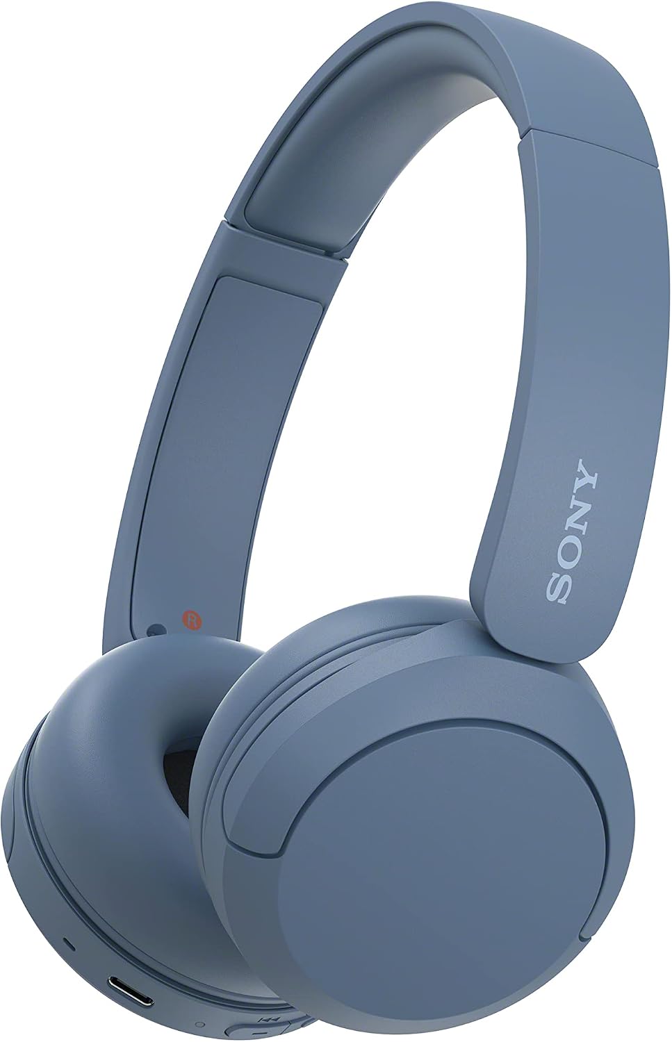 Sony WH-CH520 Auriculares de diadema inalámbricos Bluetooth, diseño ligero, 50 h de batería, carga rápida, ecualizador, llamadas nítidas, iOS y Android - Azul