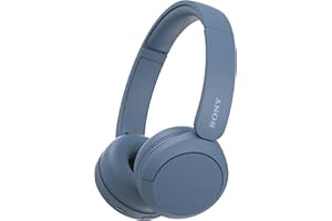 Auriculares de diadema inalámbricos Bluetooth Sony WH-CH520, sonido de , diseño ligero, 50 h de batería, carga rápida, ecualizador, llamadas nítidas, iOS y Android - Azul