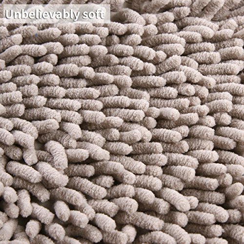 Leefrei Anti-Rutsch-Beschichtung WC-Vorleger /Badvorleger /Badematte (50x50cm, Beige) - 4