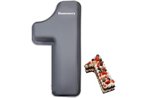 Honnesserry Moule Chiffre Gateau 1, Anti-adhésif Moule Number Cake, Silicone Moule Chiffre Nombre Forme de Chiffre Pour Anniversaire et Anniversaire de Mariage
