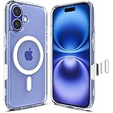 Spigen iPhone 16 ile Uyumlu MagSafe Kılıf Ultra Hybrid T Mag Fit Kamera Kontrol Sararmaya Dayanıklı Beyaz Şeffaf Kapak - ACS0