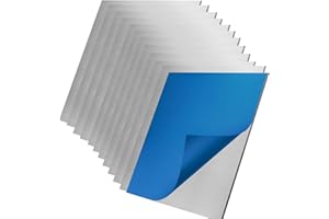 Flewdart 12pcs Placa Aluminio 150 x 150 x 0.5mm, Plancha lamina aluminio, hoja de alu blanco 0,5mm para Soldar Tallar Fecorar y DIY Joyería (12, 150x150x0.5mm)