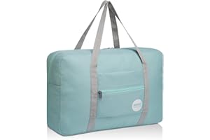 WANDF Bagaż podręczny do samolotu, torba podróżna, mała, składana, 55 x 40 x 20 cm, 45 x 36 x 20 cm, torba sportowa, torba szpitalna, torba weekendowa, A - miętowa zieleń, bez paska na ramię, 25 l
