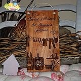 Olivenholzschild - Hotel Mama - 24 Stunden geöffnet -