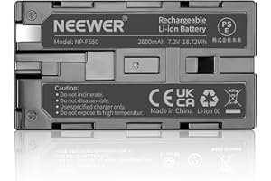 NEEWER 7,2 V 2600 mAh akumulator litowy zamiennik do Sony NP F550/570/530, kompatybilny z kamerami Sony HandyCams, innymi iluminatorami LED z akumulatorem NP F550