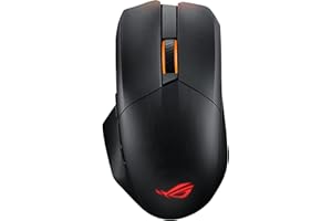 ‎ASUS ASUS ROG Chakram X Origin kabellose RGB Gaming Maus (ROG AimPoint-Sensor, 36.000 dpi, Polling-Rate 8000 Hz, RF 2,4 GHz / Bluetooth / kabelgebunden, 11 programmierbare Tasten, Joystick, schwarz)