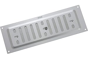 MAP Hardware 933-31 metalowe regulowane otwory wentylacyjne, srebrne, 23 x 7,6 cm