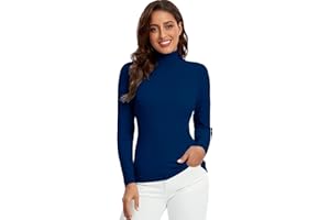 Avancel Damen Rollkragenpullover Basic Pullover Winter Dünn Strickpullover Elegant Langarmshirt