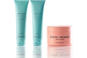 COCUNAT - Body Power + Exotic Orange - Leistungsstarkes Anti-Cellulite Schlankheitsmousse - Straffendes Körpermousse - Bekämpft Cellulite - Schnelles Einziehen
