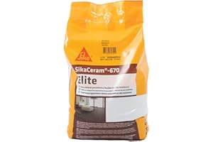 SIKA - Junta mineral porcelánica flexible - SikaCeram-670 Elite - Marfil - De alta resistencia coloreada para relleno de juntas de 2-12 mm en paramentos y pavimentos - 5 kg