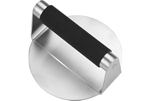 LCXCXY Smash Burger, Acero Inoxidable Extra Grueso.Prensa Hamburguesas, Asas Extra de Silicona.Smasher, aplastador de Hamburguesas, fácil de